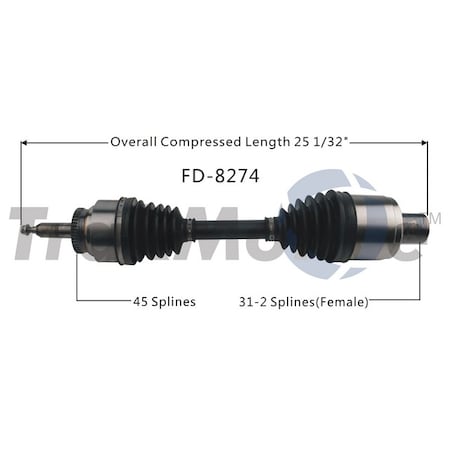 Surtrack Axle Cv Axle Shaft, Fd-8274 FD-8274